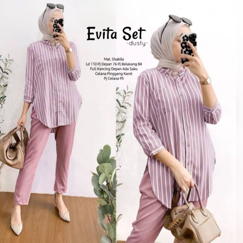 EVITA SETELAN BAJU WANITA TERBARU