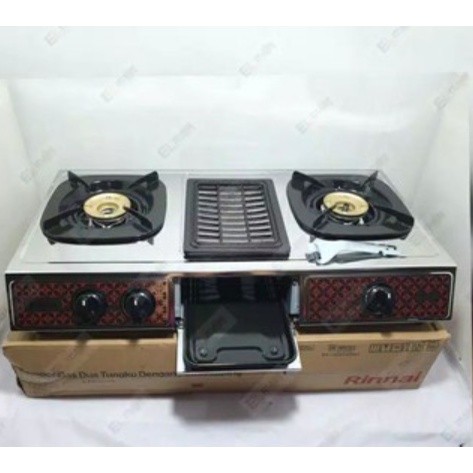 RINNAI KOMPOR + GRILL PANGGANAN RI 524A / RI-524A (2 TUNGKU)