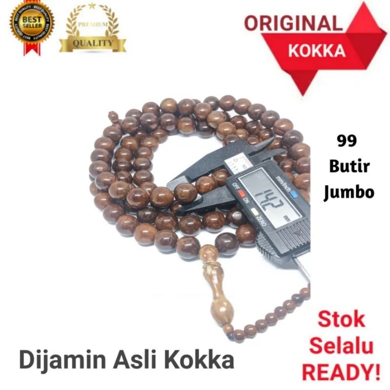 Tasbih Kaoka Kokka Koka kaokah Kaukah Asli 14mm Bulat Jumbo