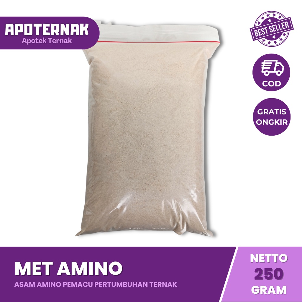 METAMINO 250 gram | DL-Methionine 99% Asam Amino Hewan | Metionin Methionine | EVONIK