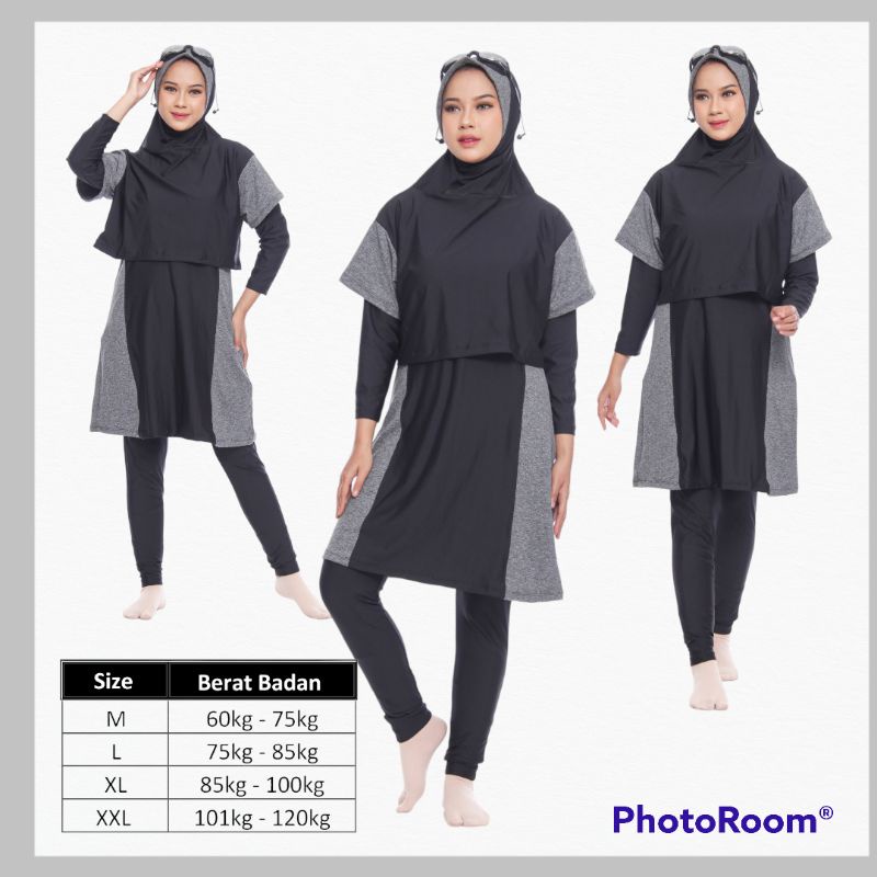 Baju Renang Muslimah/pakaian renang wanita muslimah/stelan olahraga muslimah