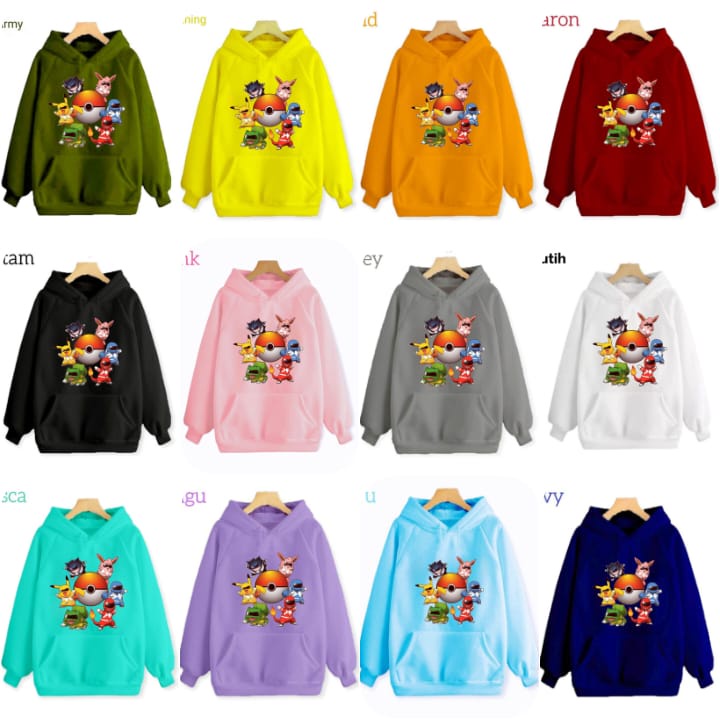 Sweater Hoodie Anak The Best of Pokemon Go/ S.M.L.XL