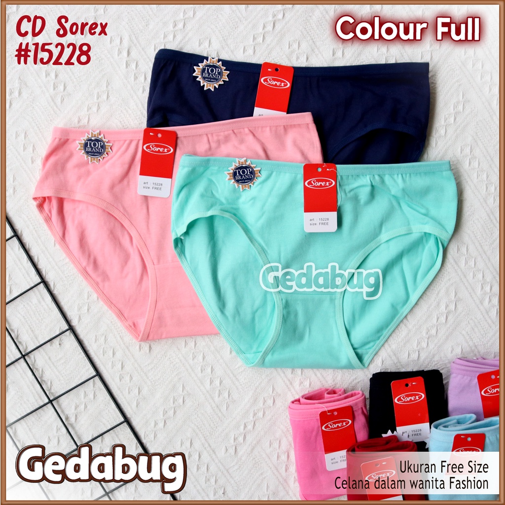 CD Sorex 15228 Polos Free Size Pakaian Celana Dalam Wanita Remaja - Dewasa | Gedabug