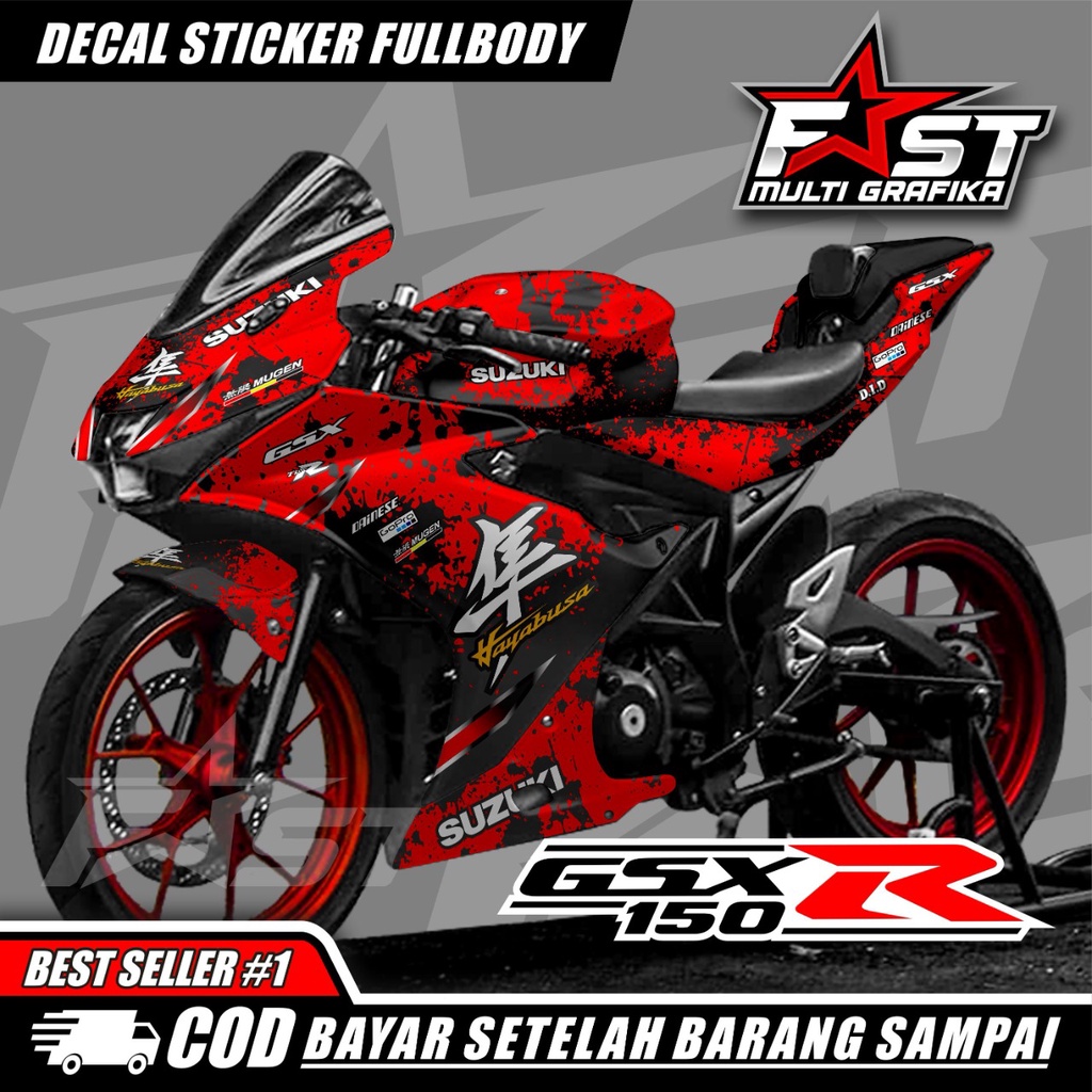 BISA COD Decal Gsx R150 Full Body Stiker Gsx R150 Full Body Decal Gsx 150 Full Body Striping Gsx R15
