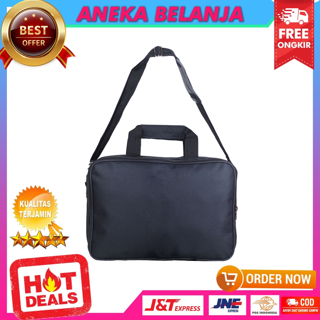 Tas Selempang Pria Wanita Tas Bahu Cowok Sederhana Warna Hitam Bahan Impor Berkualitas Tas Jinjing Pria Murah Model Kasual Fashionable