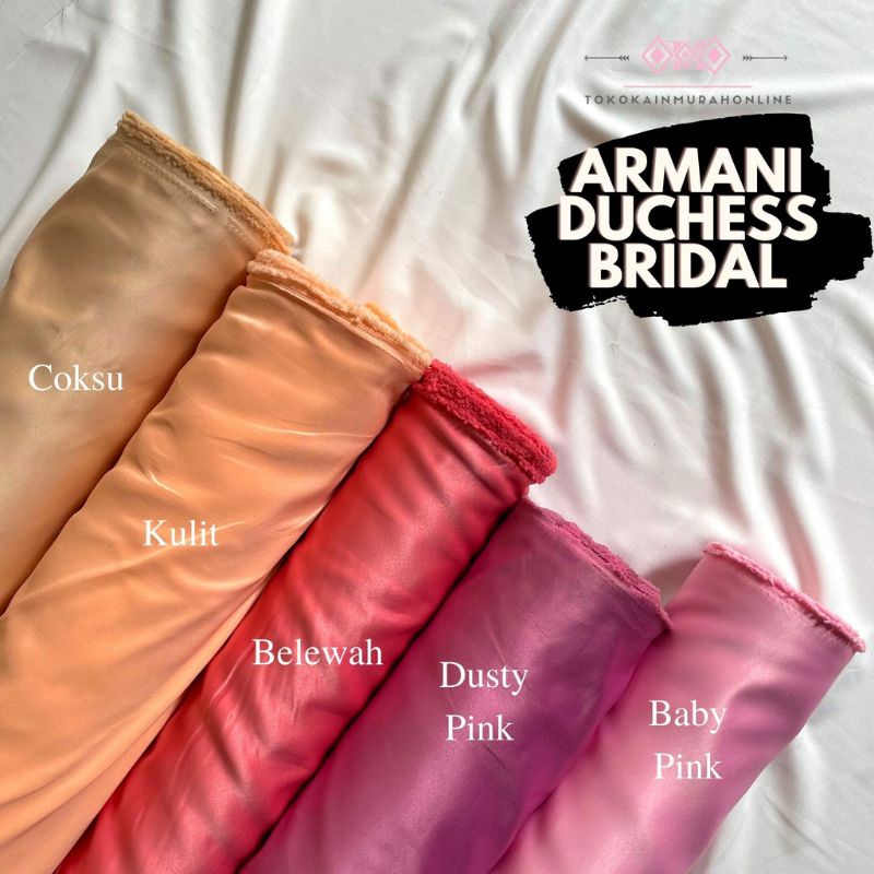PROMO IMPOR / KAIN SATIN BRIDAL TEBAL ""/ KAIN ARMANI DACHES BRIDAL READY