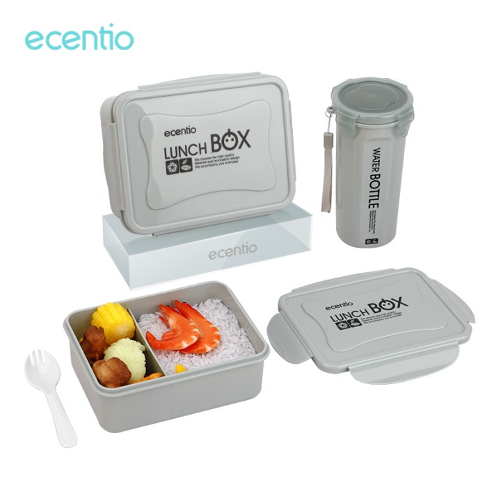 Lunch Box Ecentio 1.4L Lunch Box+Botol Air/Kotak Makan Anak/Tempat Makan