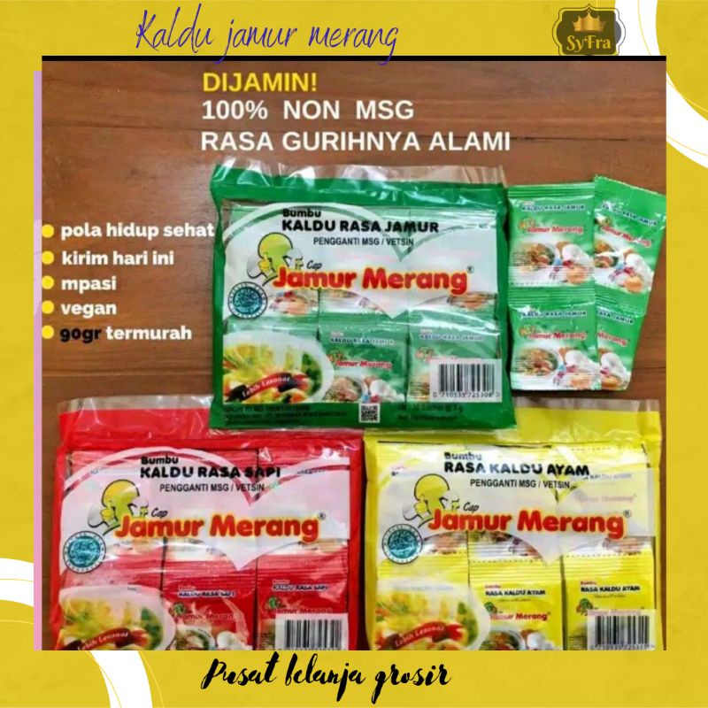 Kaldu Jamur merang non MSG Penyedap Rasa Halal 1 pack isi 30 sachet cocok untuk MPASI Bayi BEKASI