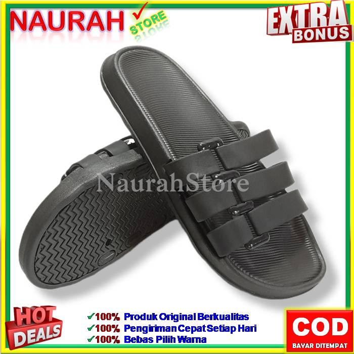 ✨ COD ✔️ SANDAL WANITA BALANCE V202 S8D 3 STRAP POLOS TEBAL NYAMAN AWET SOL ANTI SLIP