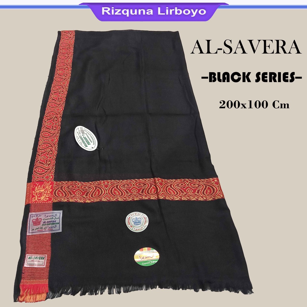 sorban kashmiri hitam polos al-savera panjang surban Shawl Ukuran 200 x 100 cm