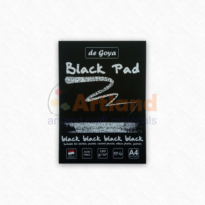 

Terlaris ✨ -A4 DE GOYA DEGOYA BLACK PAD BUKU LUKIS GAMBAR KERTAS HITAM- 2.1.23