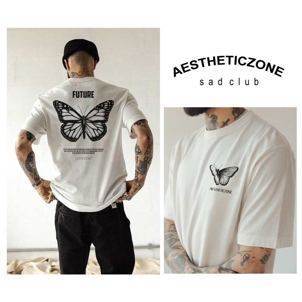 Is Future Butterfly Kaos Aesthetic - T-shirt custom Pria Wanita