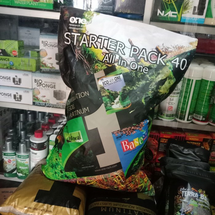 Starter Pack Tank 40Cm One Riset Aquascape Soil Dll