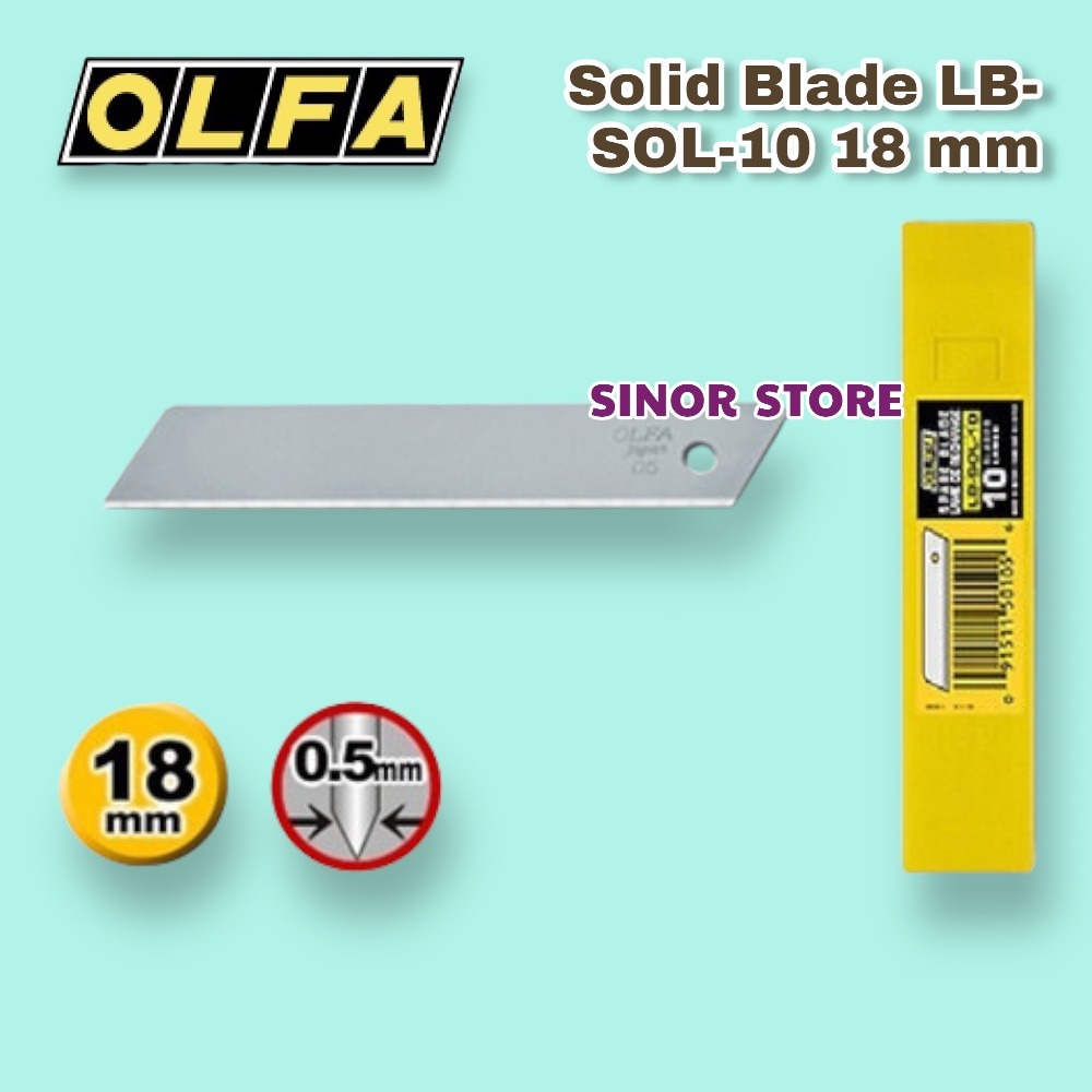 

Olfa Cutter REFILL LB-SOL-10 Solid Blade 18 mm 10 pcs Per Pack