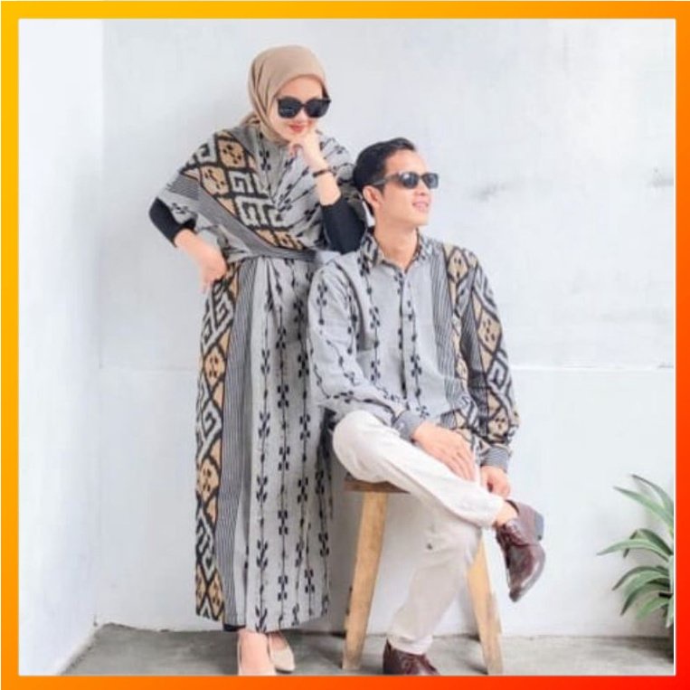 READY STOCK - Baju tenun couple - dress tenun - dress kondangan - couple tenun - couple ethnic - baj