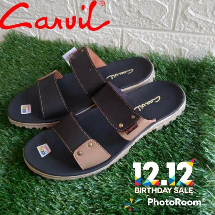 Kejutan Termurah sandal kulit pria/sandal slide/sandal kulit carvil B2