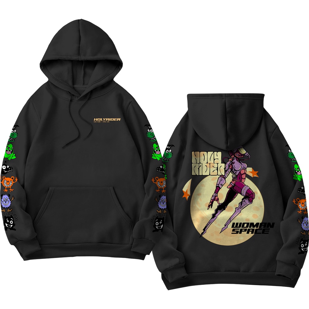 WOMAN SPACE Holyrider Jumper Hoodie II Sweater Hoodie Distro Sablon DTF Fleece Cotton Size M-XXL (Pria &amp; Wanita) Free stiker&amp;Gantungan Kunci