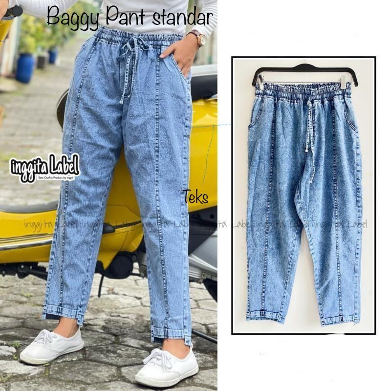 Celana jinjit Jeans snow L //JF6054