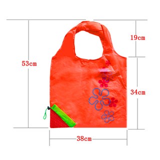 Tas lipat motif strawberry untuk berbelanja Tas Belanja Lipat