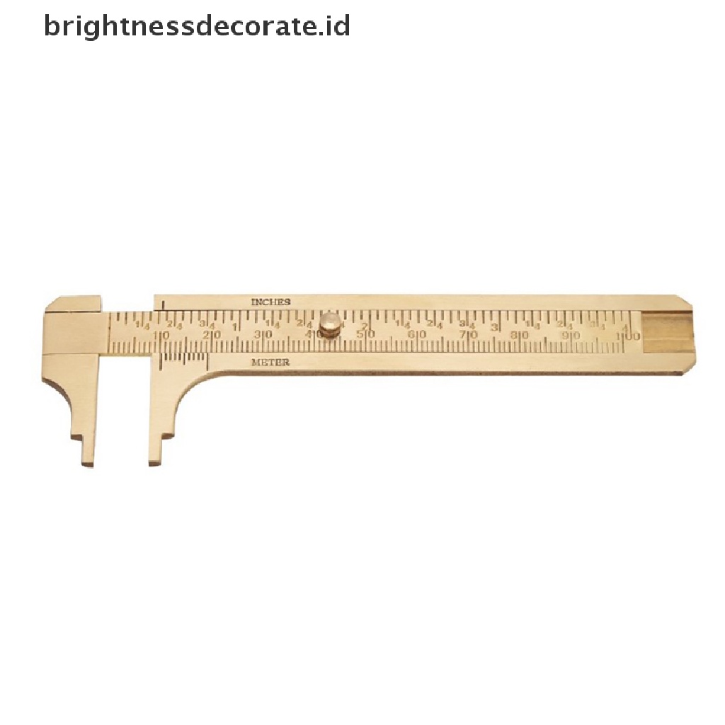 [Birth] Timbangan Kuningan Mini80/100mm Sliding Gauge Vernier Caliper Penggaris Pocket Measuring [ID]