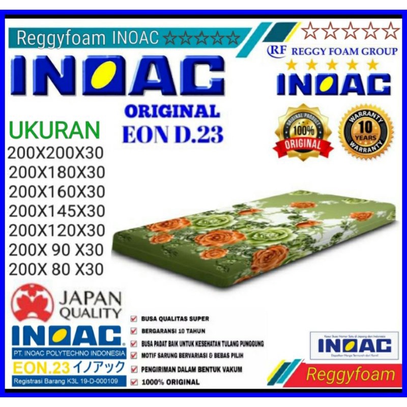 Kasur ANTI KEMPES Busa INOAC JAPAN EON D23 (No.2) 200x160x30cm 100%ORi GARANSI 10Thn