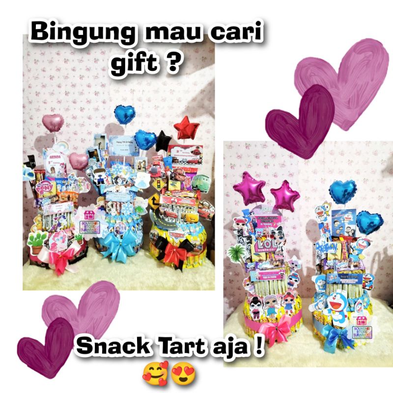 SNACK TOWER | SNACK TART | KADO TART SURABAYA | SNACK TART REQUEST TEMA | TOWER SNACK VIRAL