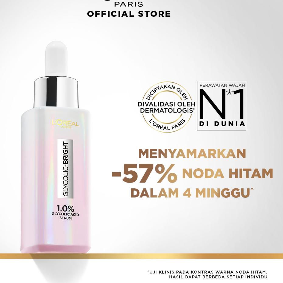 TrxXx4X8 L'Oreal Paris Glycolic Bright Instant Glowing Face Serum - 15/30ml Loreal Glyco Acid AHA Ex