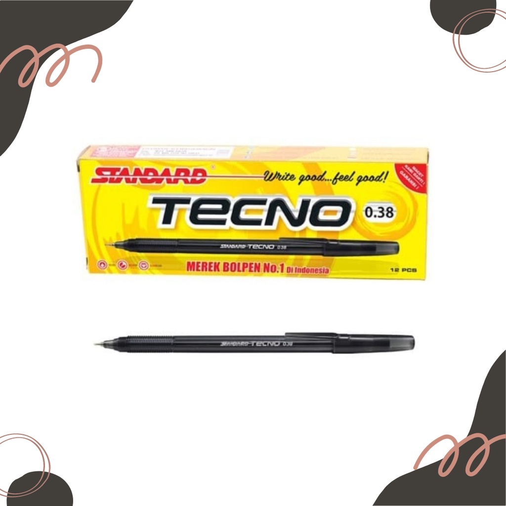 

(12 pcs) BALLPOINT / PULPEN STANDARD TECNO
