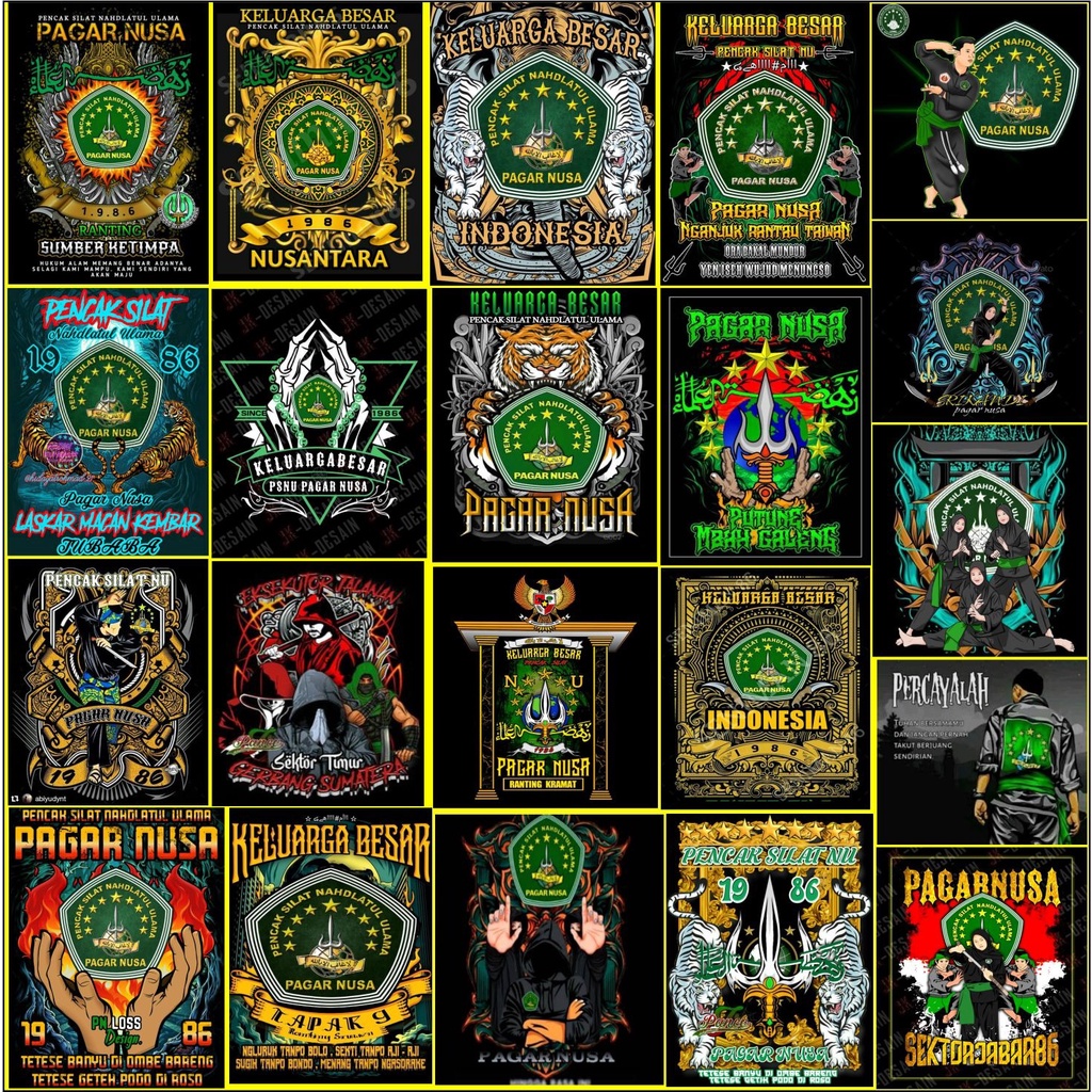 

STICKER LOGO PAGAR NUSA 1 PAKET ISI 20 MACAM