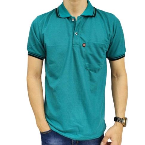 SSKZ  Kaospolos - Kaos polo shirt saku dewasa | atasan baju kaos kerah pria lengan pendek borong sem