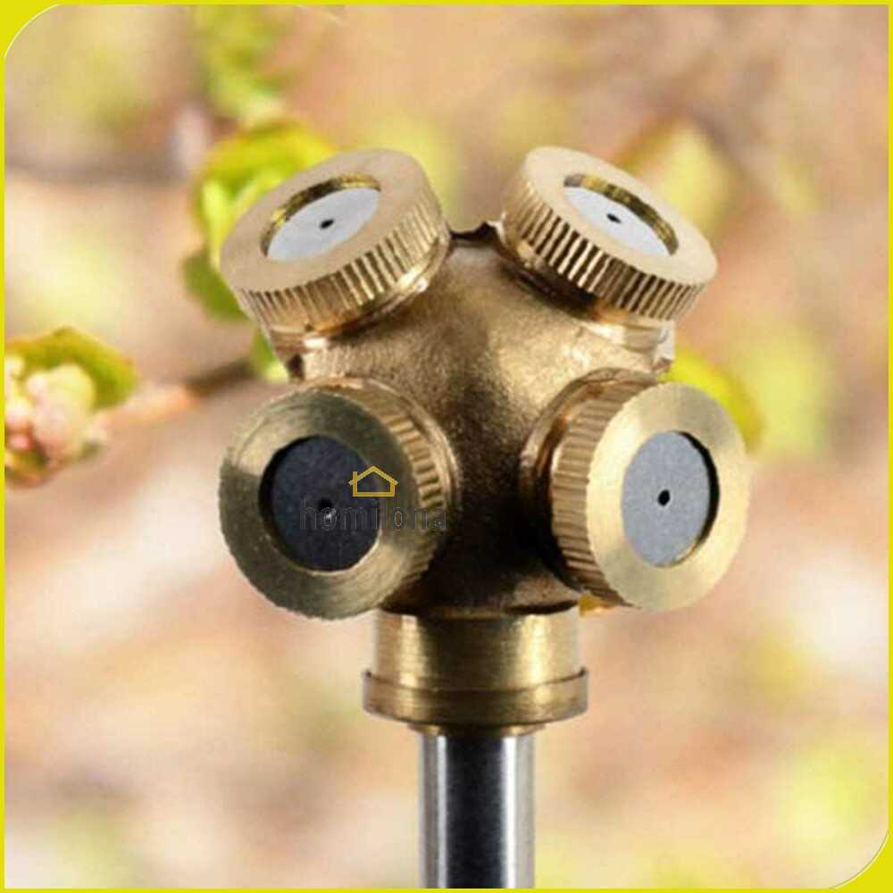 WHISM Sprinkler Spray Nozzle Air Irigasi Taman Brass 4 Holes - WCIC