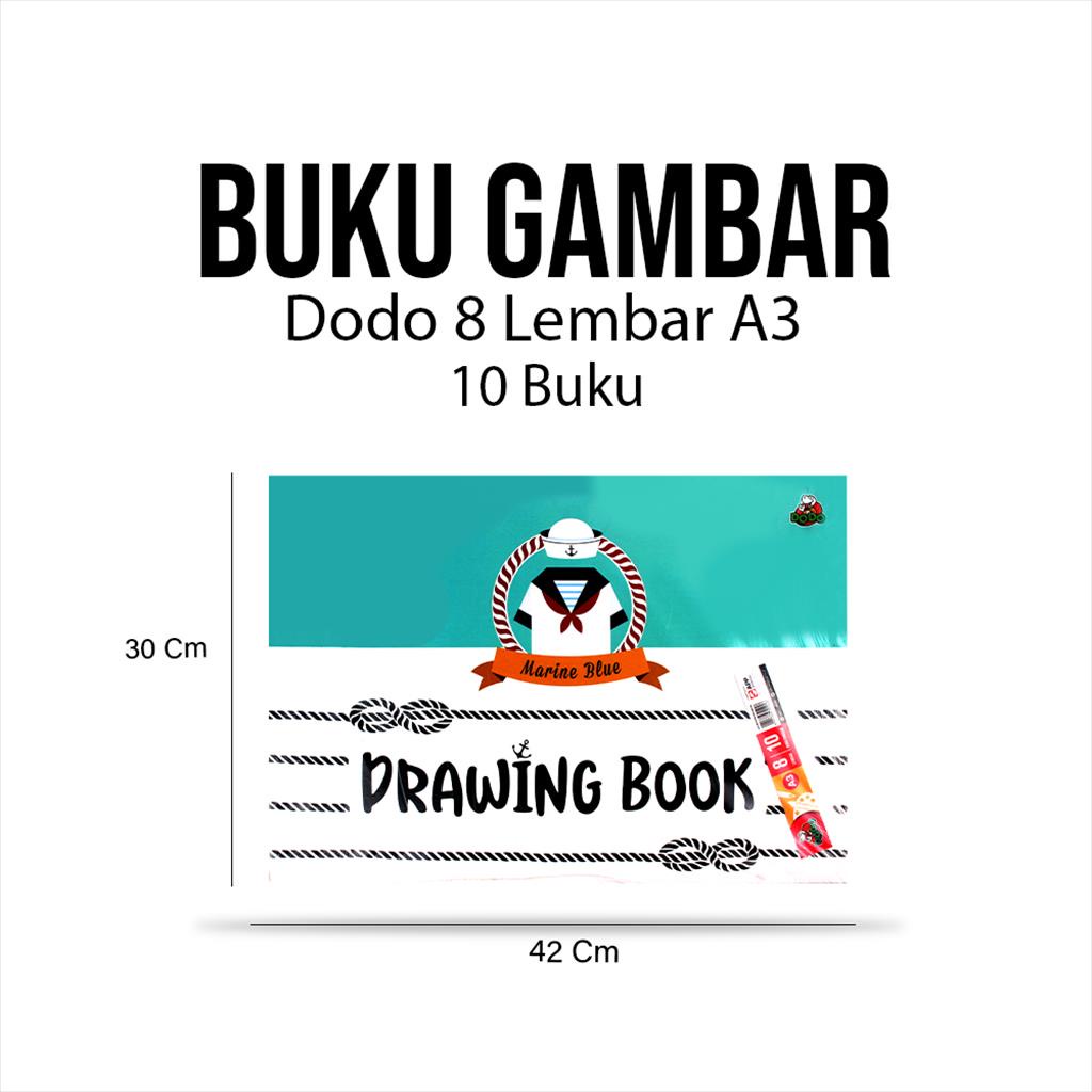 DODO Buku Gambar Drawing Book A3 8 Lembar (1 Pack isi 10 buku)