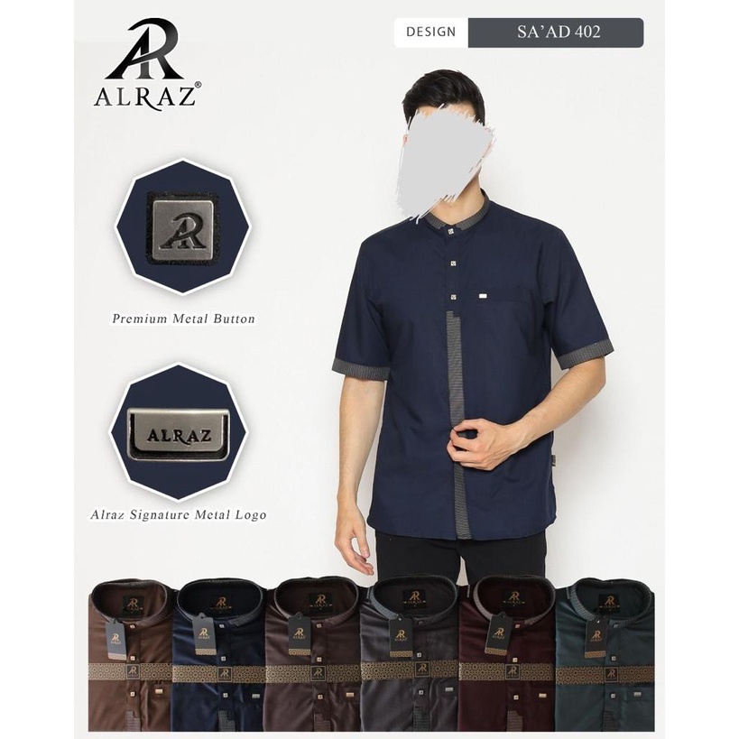 Baju Koko Alraz Baju Koko Dewasa - Saad Koko Lengan Pendek ( COD )