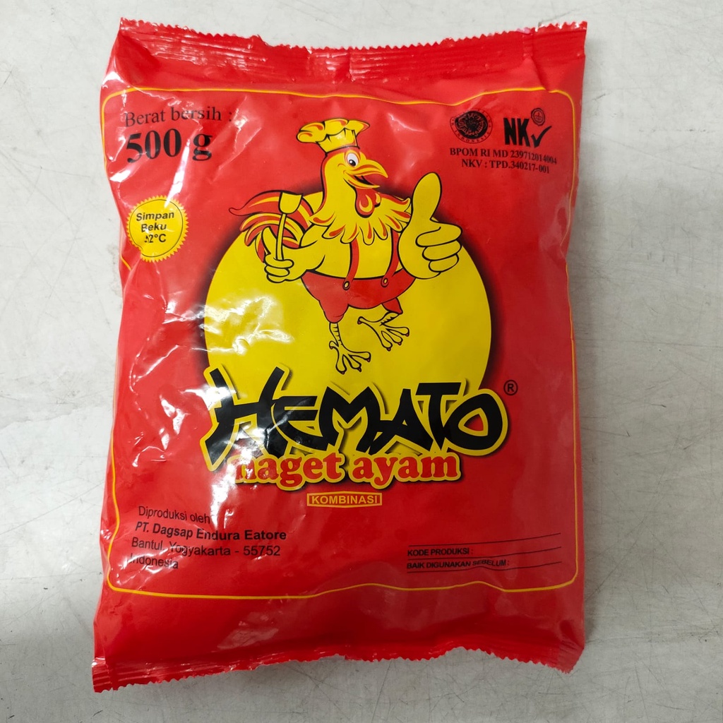 

Hemato Naget Ayam 500gr Instant Sameday Ready Poris