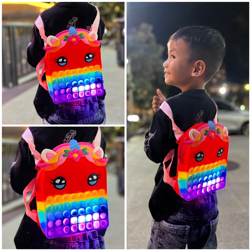 Tas ransel pop it tas anak tas pop it anak bisa di mainin pop itnya