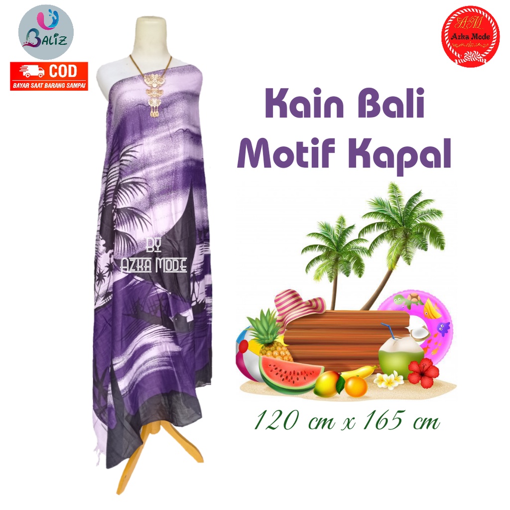 Kain Pantai Kain Bali Pantai - Kain Bali Motif New Kapal Rumbai Standar - Sarung Pantai SEMBILAN MODE - Sarung Bali - Kain Pantai - Kain Katun Jepang - Kain Untuk Hiasan Dinding - Kain Untuk Plafon Mobil Truk Dan Mobil 3/4 Lainnya