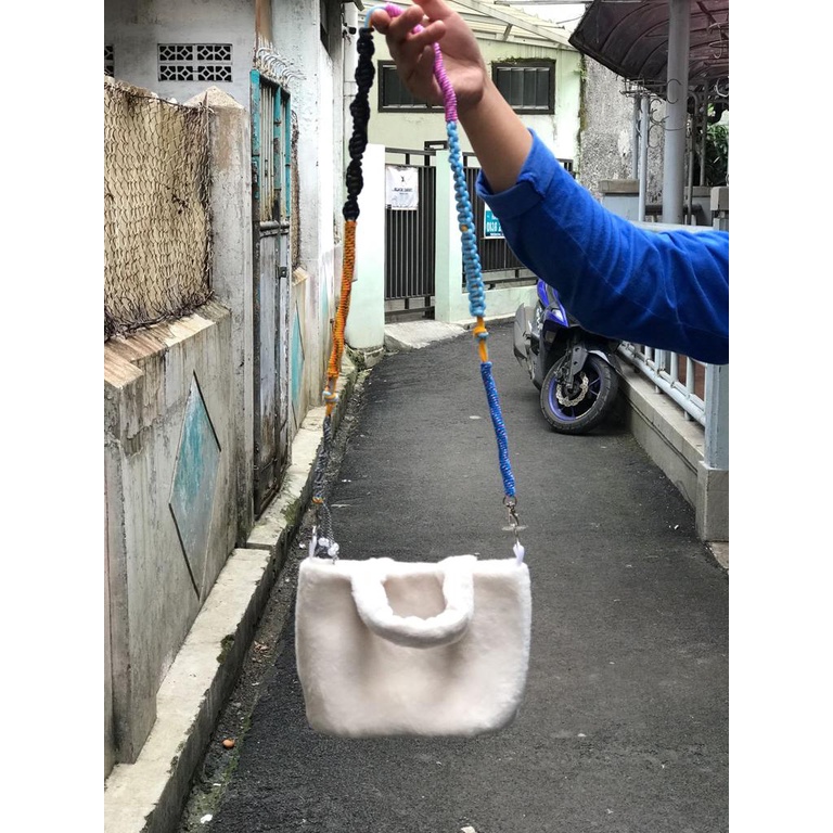 Tas Selempang Mini Wanita Fur Fluffy Tas Handbag Terry Korean Style  Premium