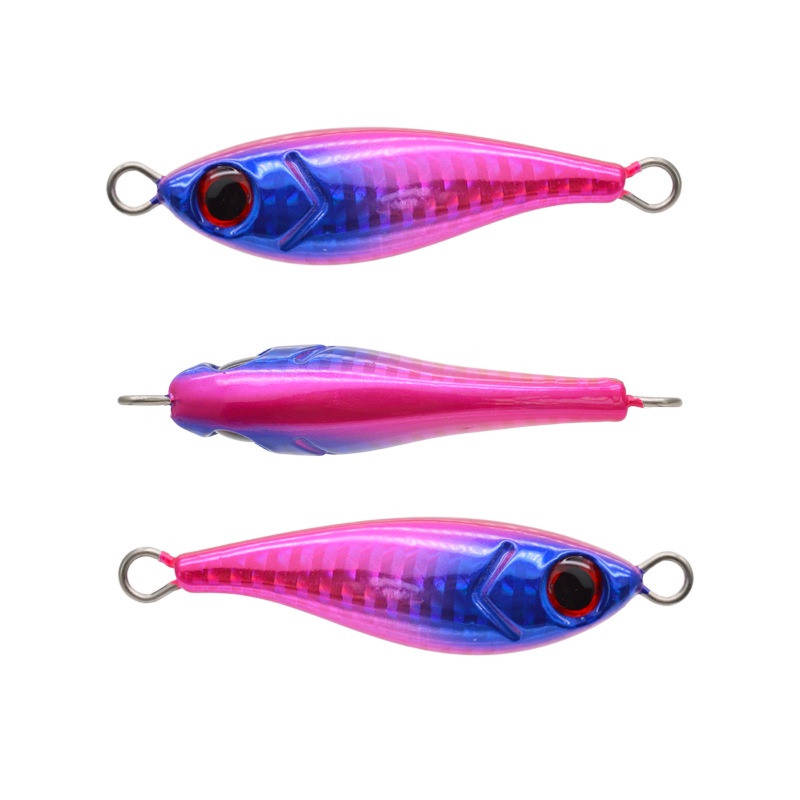 Umpan Pancing Metal Jig Jigging Fishing Lure 40 gram 60 gram 80 gram sudah dengan Kail Double Assist Hook