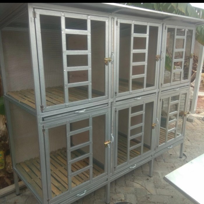 Produk Unggulan] kandang ayam bangkok 6 pintu