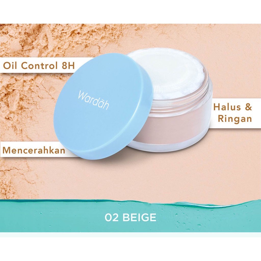 WARDAH Lightening Matte Powder Indonesia / Bedak Tabur 20g / Natural Matte Finish Oil Control UV Protection Microbright Formula SPF 15 PA++ Loose Powder High Coverage Mencerahkan Halus / Cosmetic Makeup Face Make Up / Compact BB Cream Concealer / Series