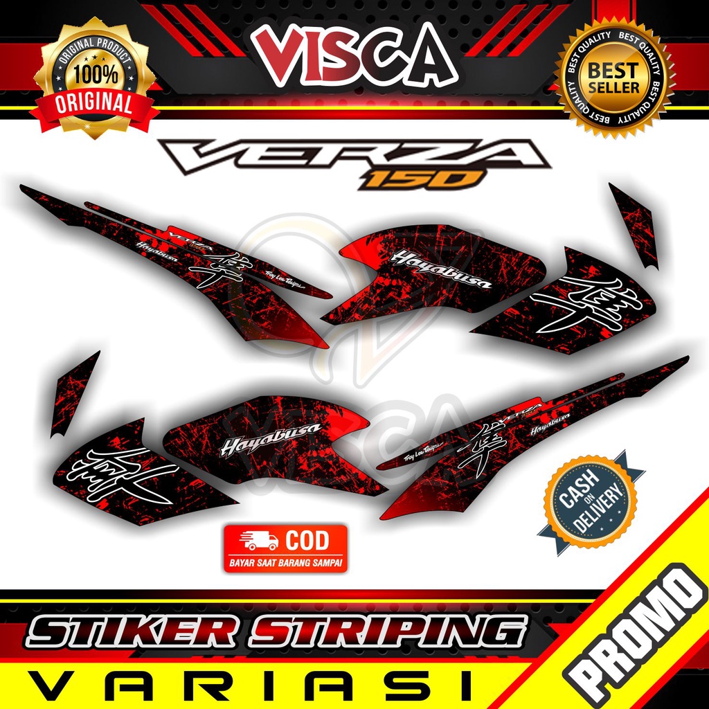 Striping Verza - Stiker Sticker Striping Variasi Lis Verza Venom - Striping Hologram Verza Hayabusa