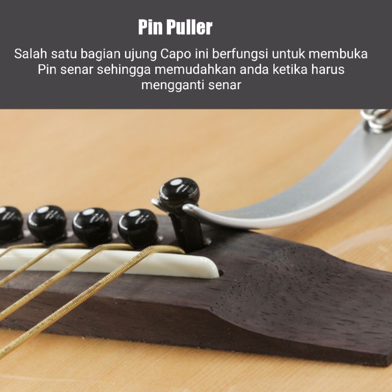 Capo Gitar Akustik Premium Bahan Aluminium Alloy