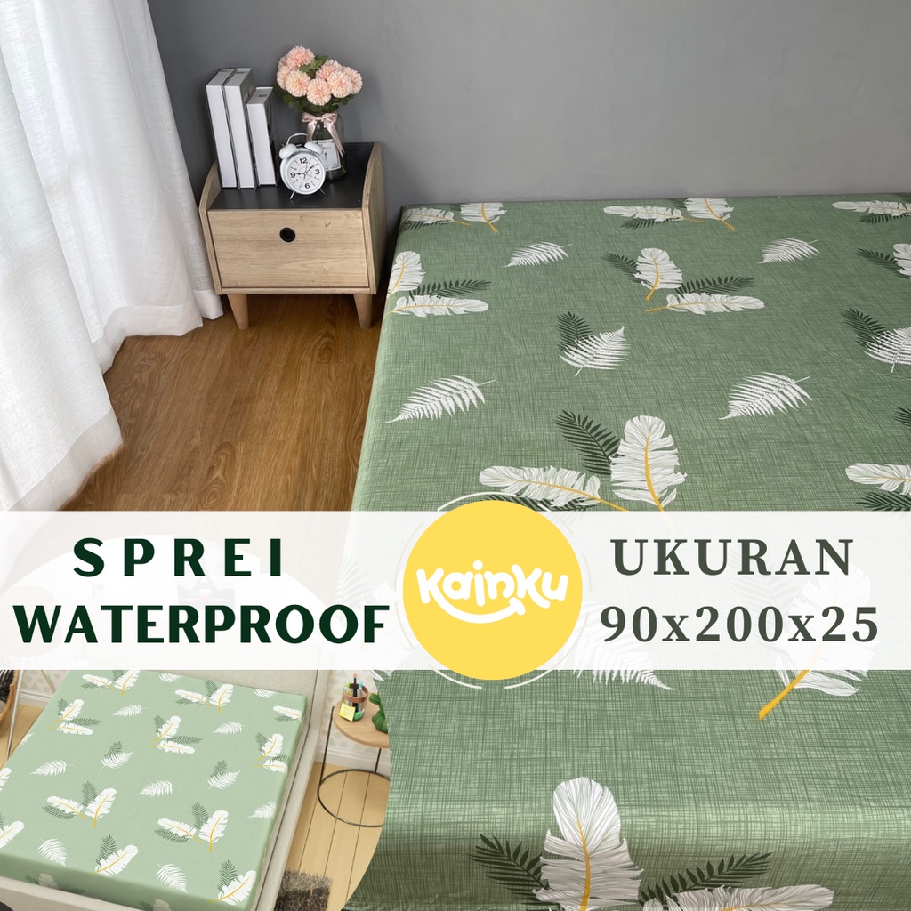 Sprei Tinggi 25 Waterproof Ukuran 90x200 MOTIF anti air anti ompol #WP90T25