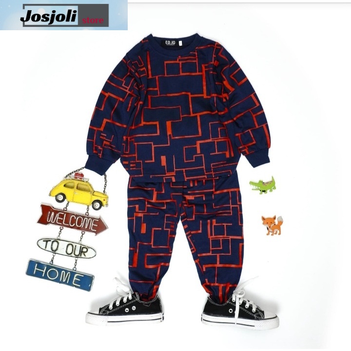 JOSJOLI_STORE/Stelan Kids Verset/Satu Stel Atasan dan Bawahan Anak Laki-Laki/3-8 Tahun