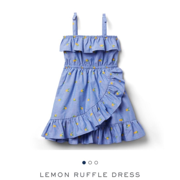 Janie and Jack Lemon Ruffle Dress