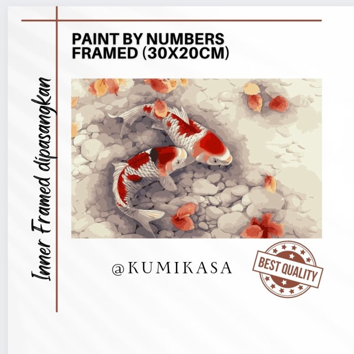 

[TERBARU] DIY painting by number 30x20 kerajinan tangan - KOi JAPAN