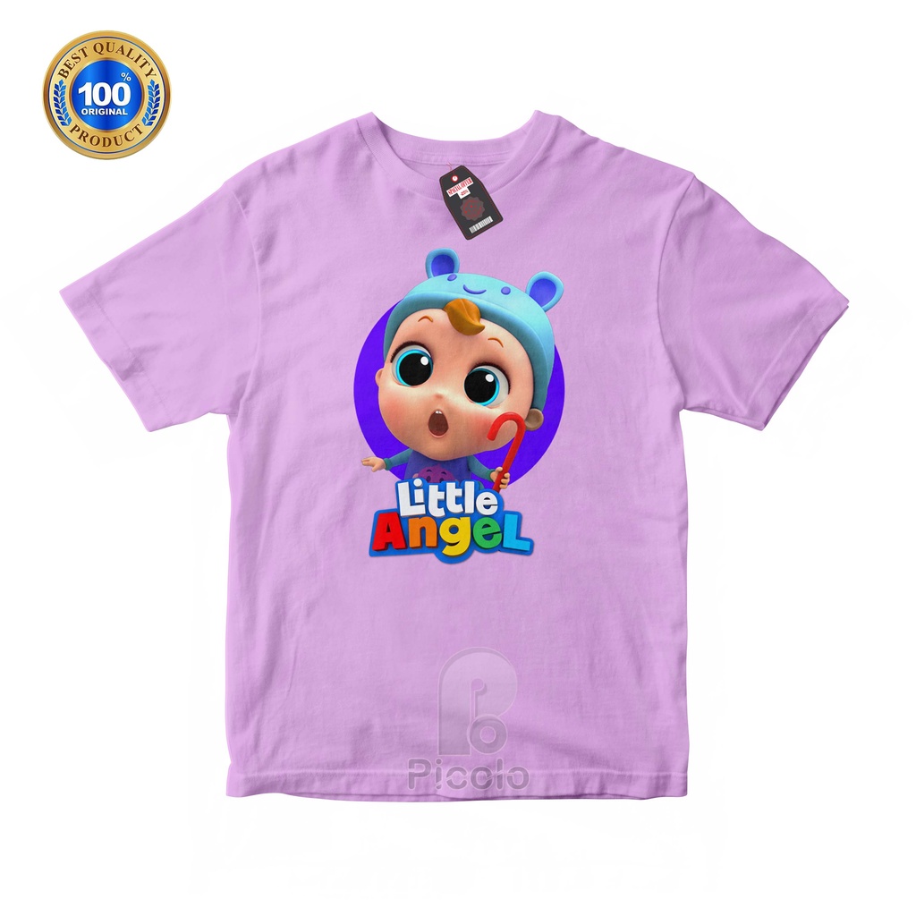 (FREE NAMA) BAJU KAOS ATASAN ANAK MOTIF LITTLE ANGEL Bahan COTTUN