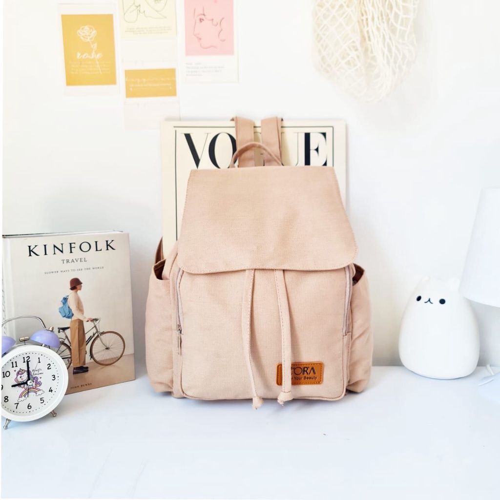 ZORA - MOA - Backpack Canvas - Tas Ransel Wanita