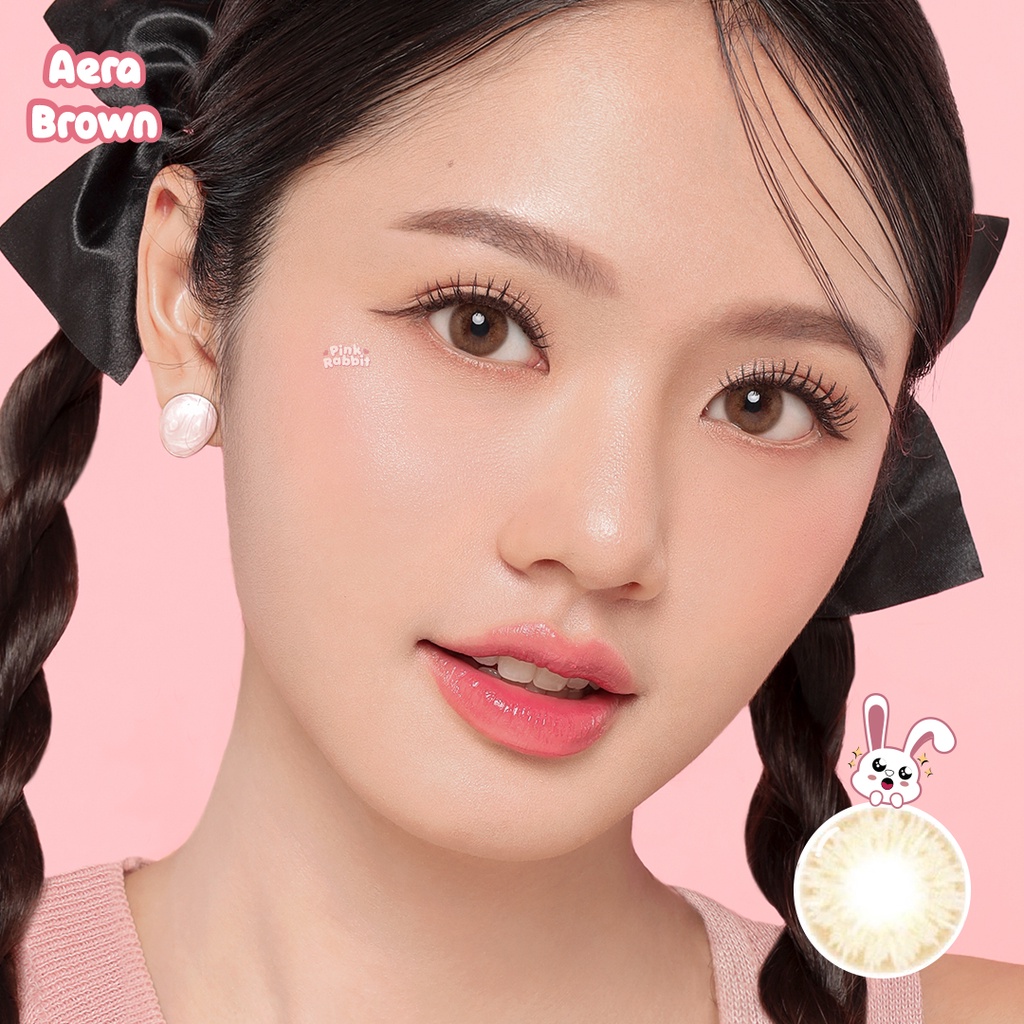 Pink Rabbit Softlens Minus Aera Brown Soflens Coklat