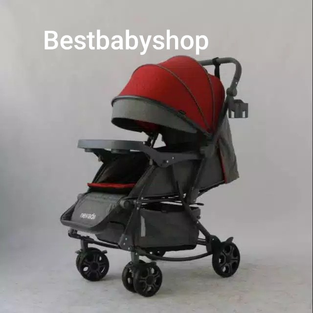 Promo Stroller Nevada 395 PLIKO Kereta Dorong Bayi - Merah Murah